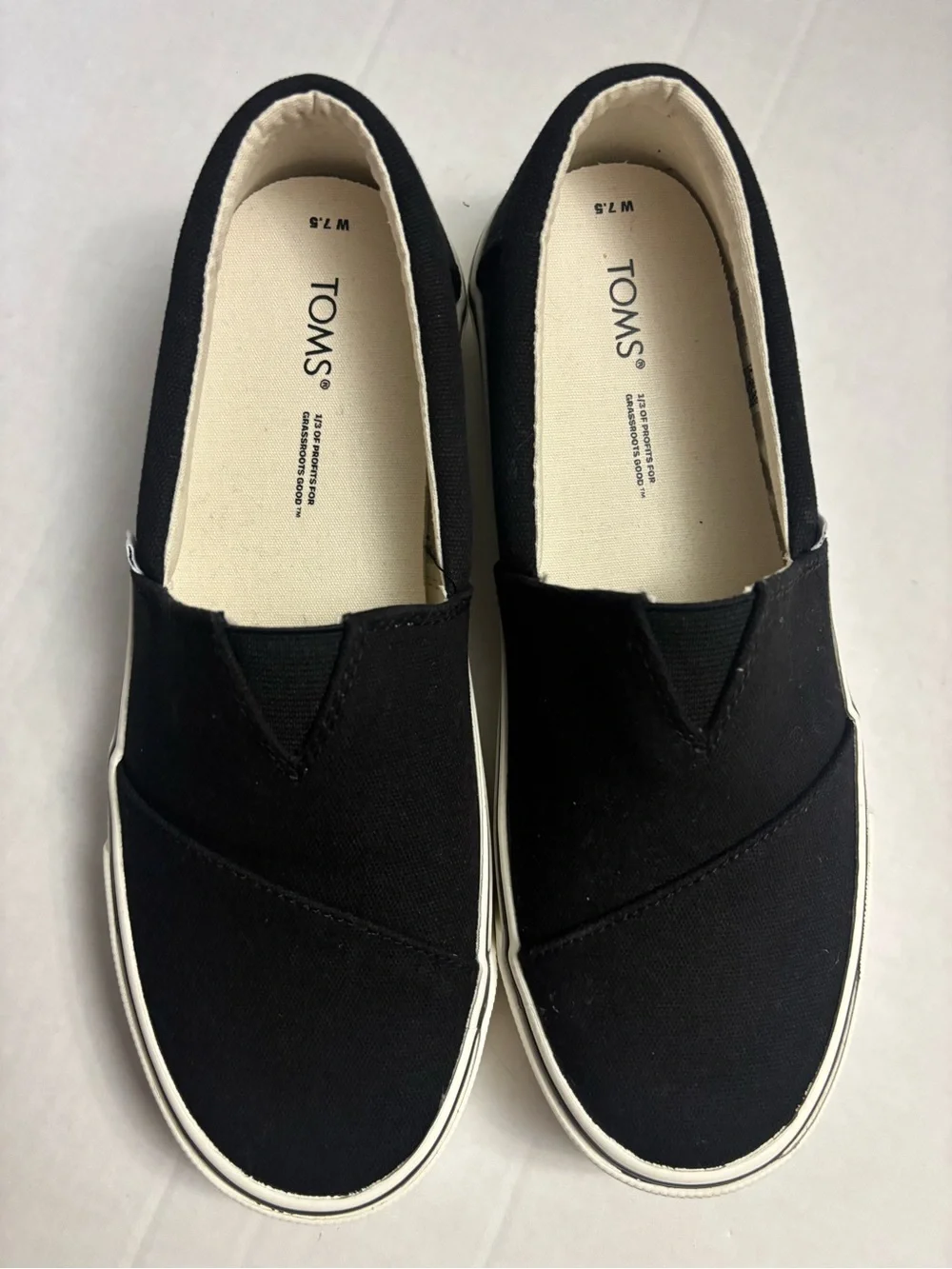 New! Toms women’s Alpargata Fenix Slip-On Black Size 7.5